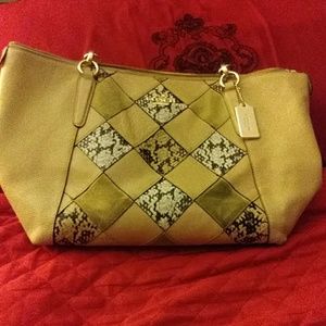 Coach Lexy snake patchwork bag